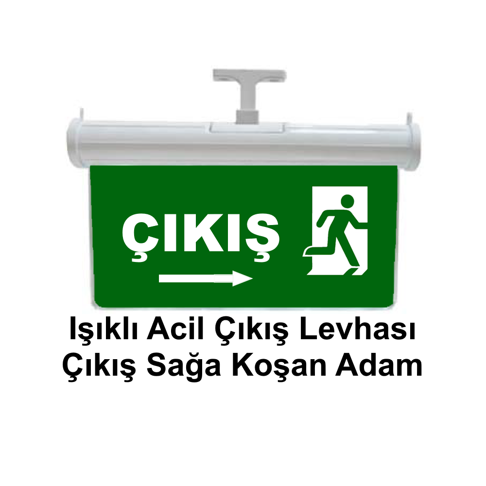 Işıklı Acil Çıkış Levhası (Çıkış Sağa Koşan Adam) GN-AC14